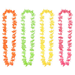 Havajské girlandy, sada 25 kusov, neónové farby